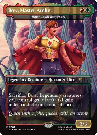 Bow, Master Archer - Hajar, Loyal Bodyguard (SLD-2781) [Secret Lair Drop Series] Foil MTG Single Wizards of the Coast