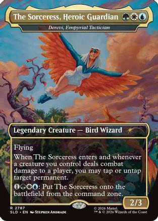 The Sorceress, Heroic Guardian - Derevi, Empyrial Tactician (SLD-2787) [Secret Lair Drop Series] MTG Single Wizards of the Coast