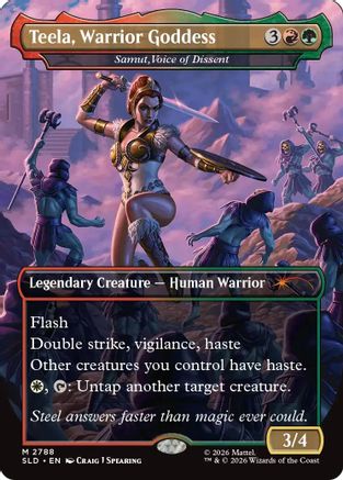 Teela, Warrior Goddess - Samut, Voice of Dissent (SLD-2788) [Secret Lair Drop Series] Foil MTG Single Wizards of the Coast