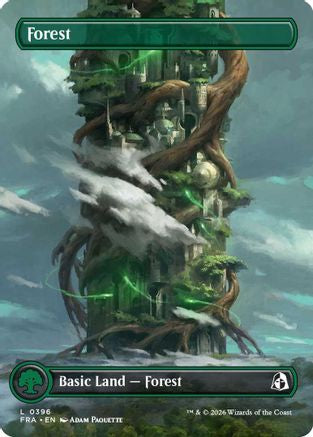 Forest (0396) (FRA-396) [Reality Fracture] Foil MTG Single Wizards of the Coast