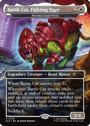 Battle Cat, Fighting Tiger - Fortune, Loyal Steed (SLD-2790) [Secret Lair Drop Series] MTG Single Wizards of the Coast