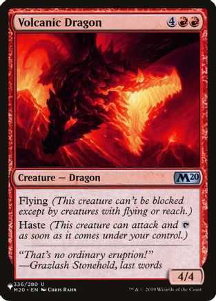 Volcanic Dragon (M20) (LIST-336) [Mystery Booster] The List Reprints MTG Single Wizards of the Coast