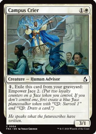 Campus Crier (FRA-004) [Reality Fracture] Foil MTG Single Wizards of the Coast