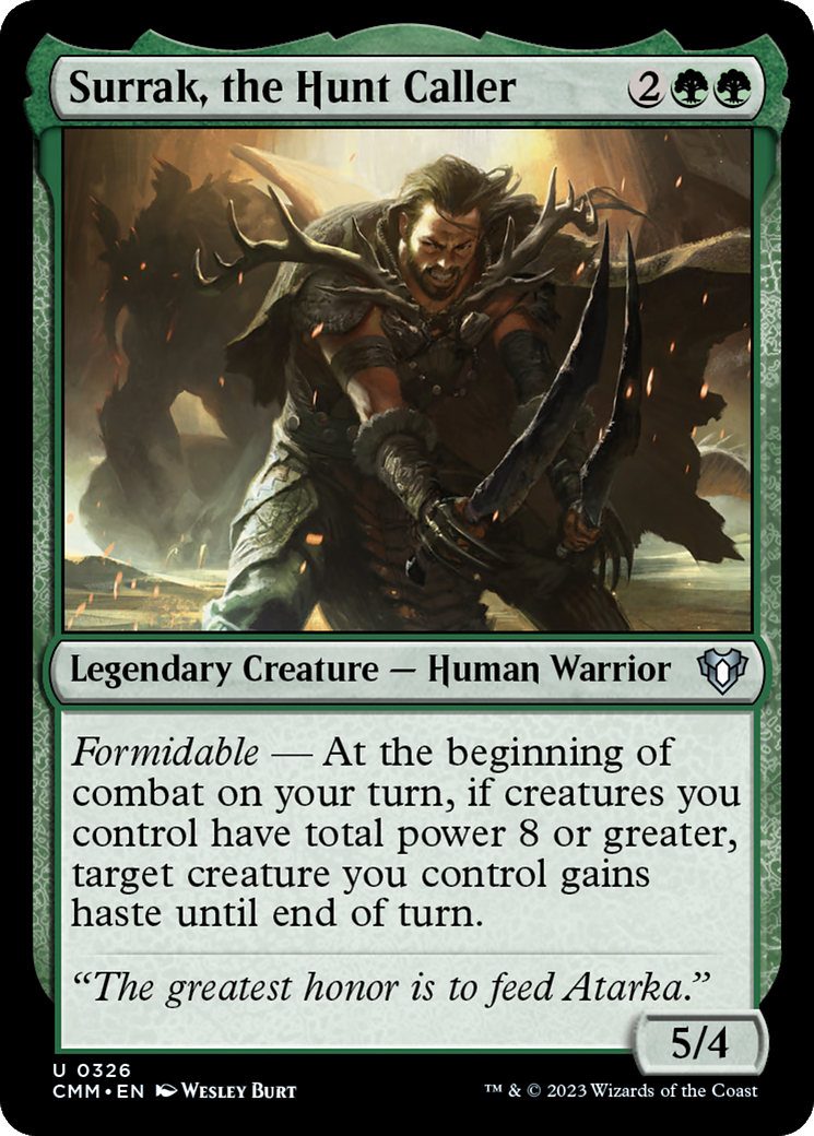 Surrak, the Hunt Caller (CMM-326) [Commander Masters] MTG Single Wizards of the Coast