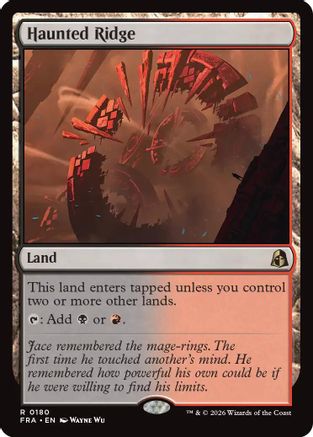 Haunted Ridge (FRA-180) [Reality Fracture] Foil MTG Single Wizards of the Coast