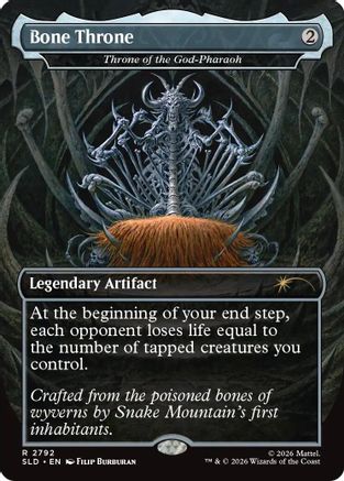 Bone Throne - Throne of the God-Pharaoh (SLD-2792) [Secret Lair Drop Series] Foil MTG Single Wizards of the Coast