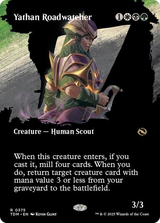 Yathan Roadwatcher (Borderless) (TDM-375) [Tarkir: Dragonstorm] Foil MTG Single Wizards of the Coast