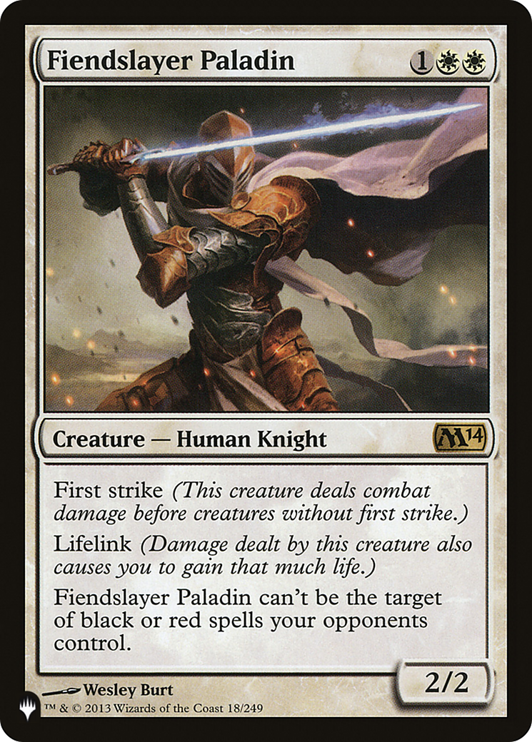 Fiendslayer Paladin (LIST-18/249) [Mystery Booster] The List MTG Single Wizards of the Coast