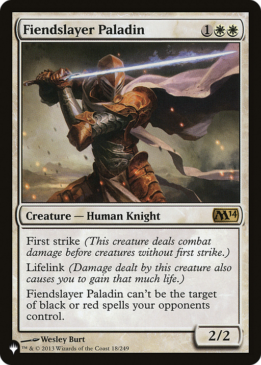 Fiendslayer Paladin (LIST-18/249) [Mystery Booster] The List MTG Single Wizards of the Coast