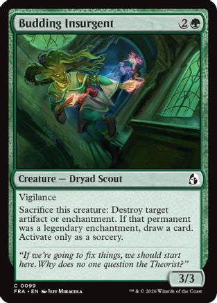 Budding Insurgent (FRA-099) [Reality Fracture] MTG Single Wizards of the Coast