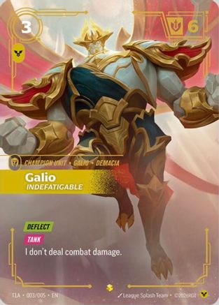 Galio, Indefatigable (T1 Worlds Champion Player Bundle) (T1A 003/005) [Riftbound Promotional Cards] Foil Riftbound Singles Riot Games
