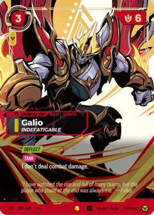 Galio, Indefatigable (T1 Worlds Champion Signature Edition Bundle) (T1S 003/005) [Riftbound Promotional Cards] Foil Riftbound Singles Riot Games