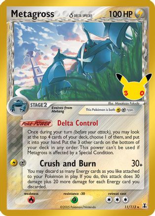 Metagross (Delta Species) 11 Holofoil [ME: 30th Celebration Classic Collection] Pokemon Single Pokémon