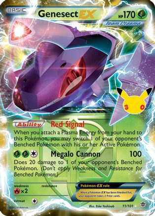 Genesect EX (Team Plasma) 11 Holofoil [ME: 30th Celebration Classic Collection] Pokemon Single Pokémon