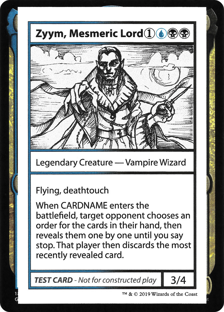 Zyym, Mesmeric Lord (CMB1-104) [Mystery Booster] Playtest Cards 2021 MTG Single Wizards of the Coast