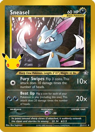 Sneasel 25 Holofoil [ME: 30th Celebration Classic Collection] Pokemon Single Pokémon