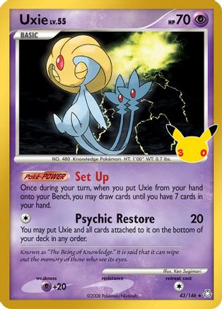 Uxie 43 Holofoil [ME: 30th Celebration Classic Collection] Pokemon Single Pokémon