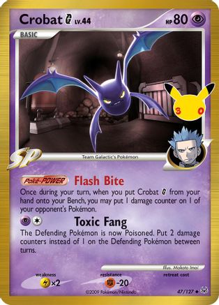Crobat G 47 Holofoil [ME: 30th Celebration Classic Collection] Pokemon Single Pokémon