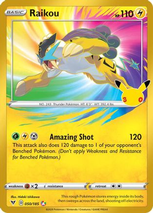 Raikou 50 Holofoil [ME: 30th Celebration Classic Collection] Pokemon Single Pokémon