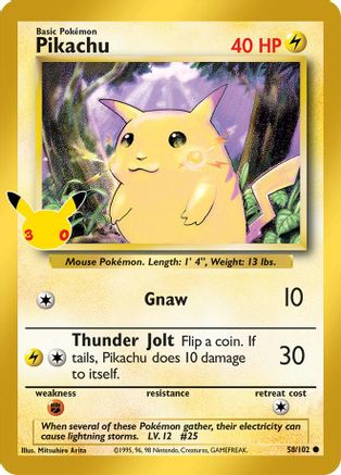 Pikachu 58 Holofoil [ME: 30th Celebration Classic Collection] Pokemon Single Pokémon