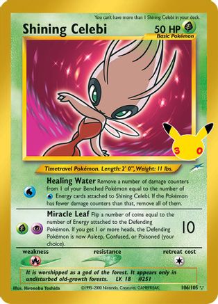 Shining Celebi 106 Holofoil [ME: 30th Celebration Classic Collection] Pokemon Single Pokémon