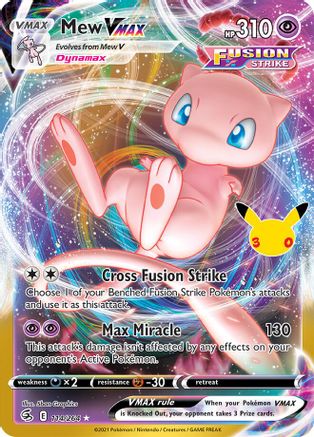 Mew VMAX 114 Holofoil [ME: 30th Celebration Classic Collection] Pokemon Single Pokémon