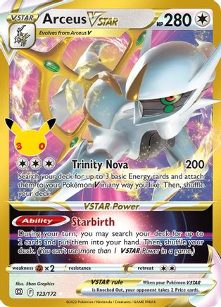 Arceus VSTAR 123 Holofoil [ME: 30th Celebration Classic Collection] Pokemon Single Pokémon