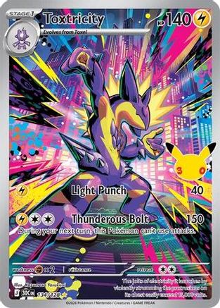 Toxtricity 134/128 Holofoil [ME: 30th Celebration] Pokemon Single Pokémon