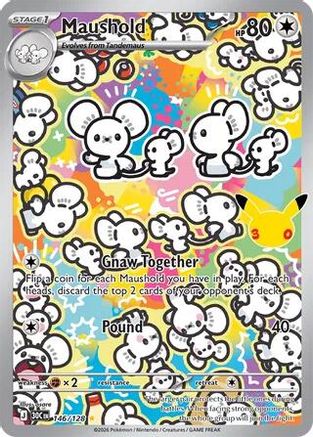 Maushold 146/128 Holofoil [ME: 30th Celebration] Pokemon Single Pokémon