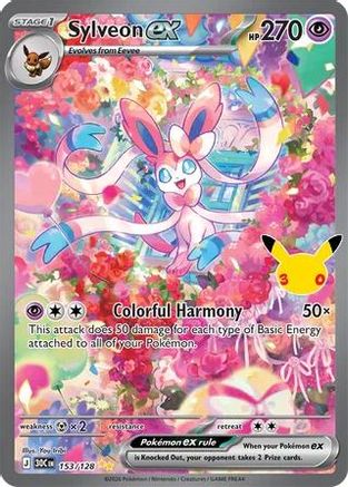 Sylveon ex 153/128 Holofoil [ME: 30th Celebration] Pokemon Single Pokémon