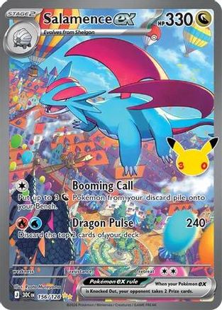 Salamence ex 156/128 Holofoil [ME: 30th Celebration] Pokemon Single Pokémon