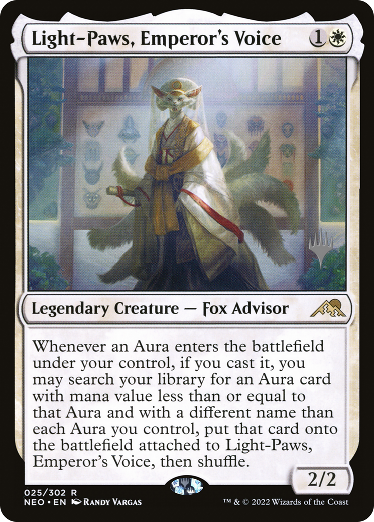Light-Paws, Emperor's Voice (PPNEO-025) [Kamigawa: Neon Dynasty Promos] Foil MTG Single Wizards of the Coast