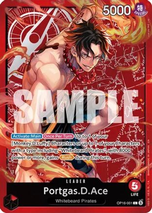 Portgas.D.Ace (Ace Deck) (OP16-001) [Set Sail Deck Set] Foil One Piece Single Bandai