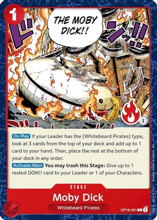 Moby Dick (Ace Deck) (OP16-021) [Set Sail Deck Set] One Piece Single Bandai