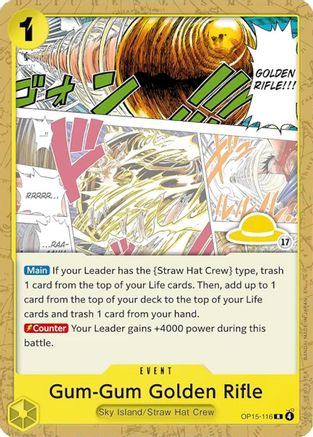 Gum-Gum Golden Rifle (Luffy Deck) (OP15-116) [Set Sail Deck Set] One Piece Single Bandai