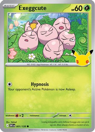 Exeggcute 1 Holofoil [ME: 30th Celebration] Pokemon Single Pokémon