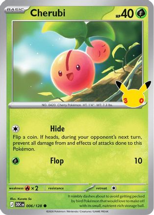 Cherubi 6 Holofoil [ME: 30th Celebration] Pokemon Single Pokémon