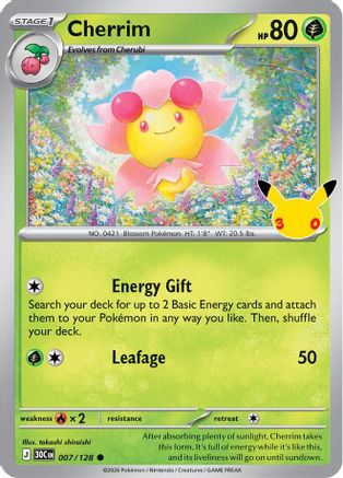 Cherrim 7 Holofoil [ME: 30th Celebration] Pokemon Single Pokémon
