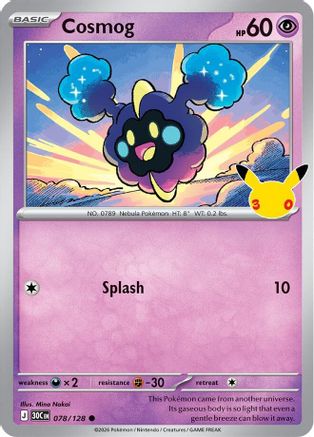 Cosmog 78 Holofoil [ME: 30th Celebration] Pokemon Single Pokémon