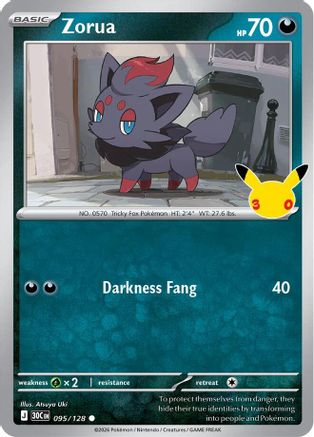 Zorua 95 Holofoil [ME: 30th Celebration] Pokemon Single Pokémon