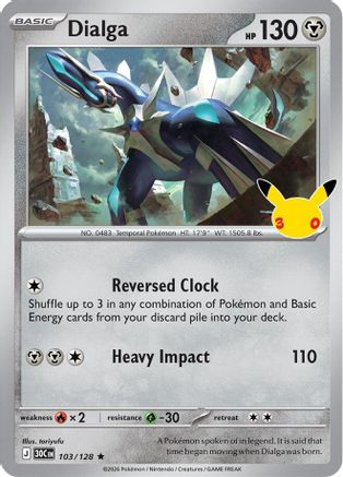 Dialga 103 Holofoil [ME: 30th Celebration] Pokemon Single Pokémon
