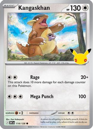 Kangaskhan 114 Holofoil [ME: 30th Celebration] Pokemon Single Pokémon