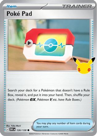 Poke Pad 126 Holofoil [ME: 30th Celebration] Pokemon Single Pokémon