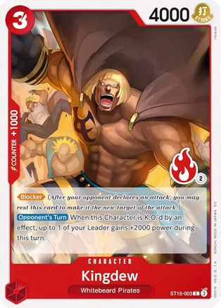 Kingdew (Ace Deck) (ST15-003) [Set Sail Deck Set] One Piece Single Bandai