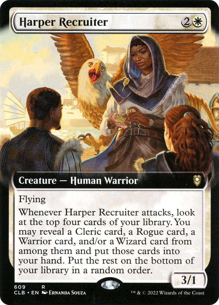 Harper Recruiter (CLB-609) [Commander Legends: Battle for Baldur's Gate] (Extended Art) MTG Single Wizards of the Coast