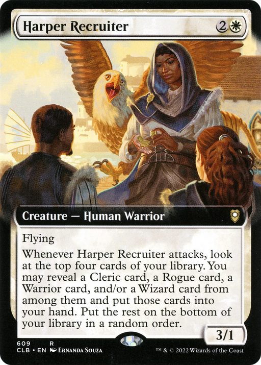 Harper Recruiter (CLB-609) [Commander Legends: Battle for Baldur's Gate] (Extended Art) MTG Single Wizards of the Coast