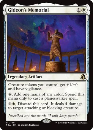 Gideon's Memorial (FRA-198) [Reality Fracture] MTG Single Wizards of the Coast