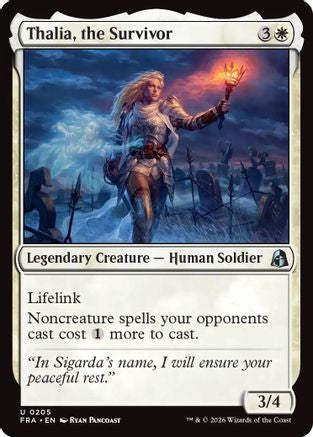 Thalia, the Survivor (FRA-205) [Reality Fracture] Foil MTG Single Wizards of the Coast