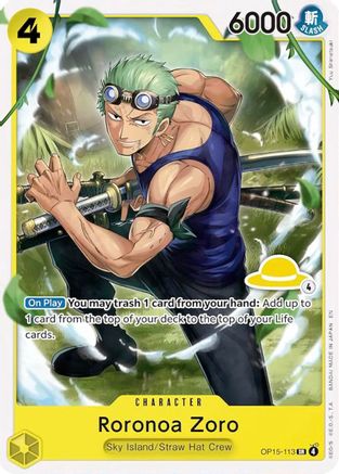 Roronoa Zoro (Luffy Deck) (OP15-113) [Set Sail Deck Set] One Piece Single Bandai