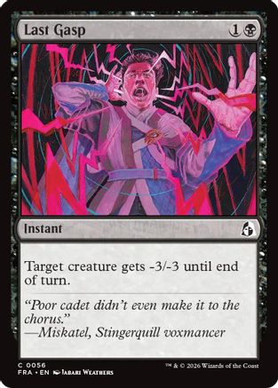 Last Gasp (FRA-056) [Reality Fracture] Foil MTG Single Wizards of the Coast